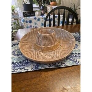 Vintage 1992 Regent Gallery Portugal Sombrero Bowl - 13” Basket Weave Ceramic